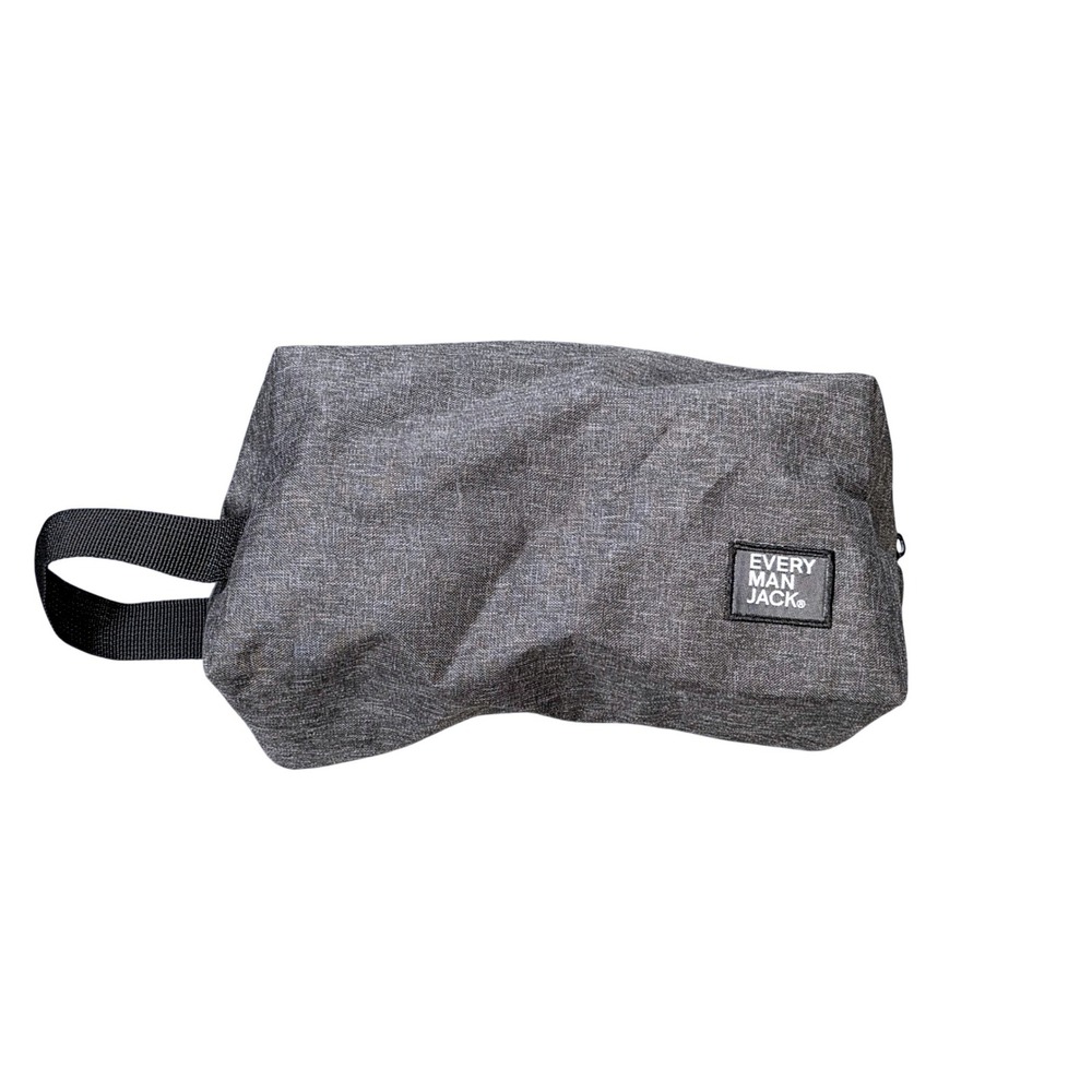 Every Man Jack‎ Toiletry Bag Men's Grey Heather Dopp Kit Travel Grooming Case